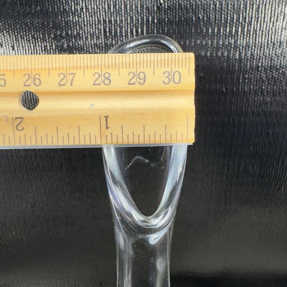 Viking Glass Swung Vase with Frosted Cabbage Base 12inch Clear Glass Vase Vessel - Picture 3 of 16